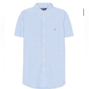 Polo Ralph Lauren Gingham Oxford Short Sleeve Button Down Shirt